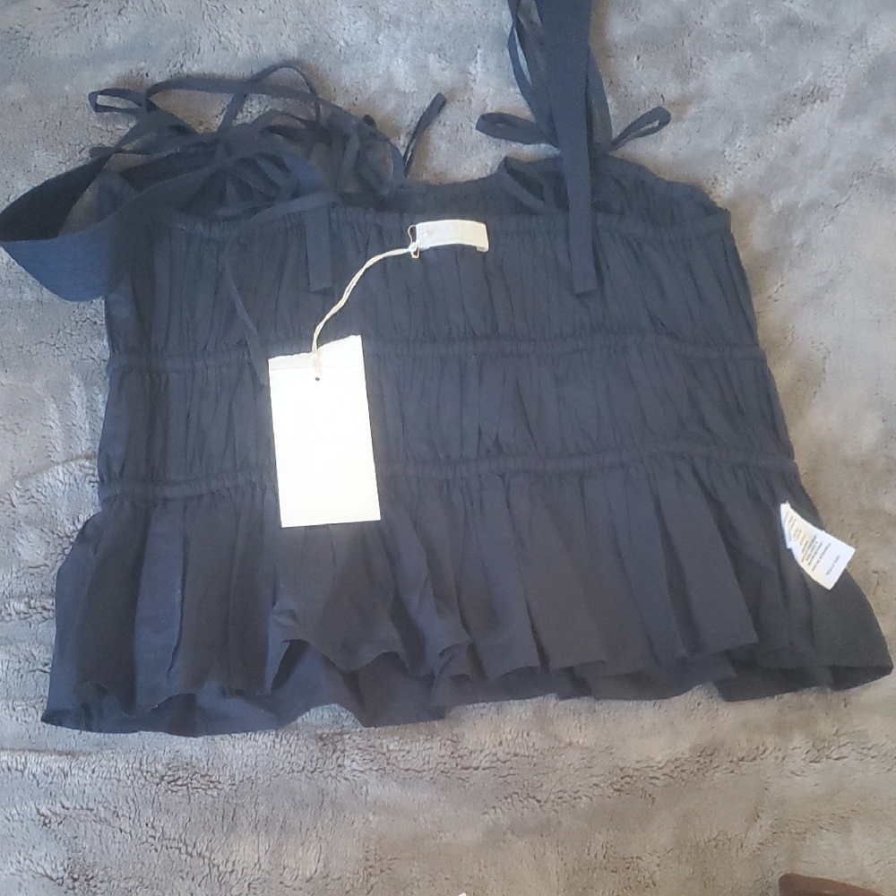 NWOT ULLA JOHNSONLU TIE-FRONT TANK TOP ,SZ:10 - Picture 8 of 14